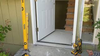 Jeld Wen Front Door Installation  Really crappy products and craftsmanship PART 1 [upl. by Einal829]