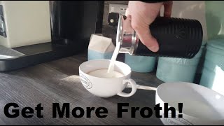 How to Get More Froth from Your Nespresso Coffee Aeroccino  Nespresso tips and help [upl. by Dareece]