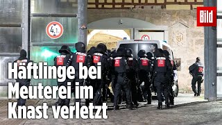 Gefängnismeuterei Polizei stürmt Knast in Thüringen  JVA Untermaßfeld [upl. by Karyl]